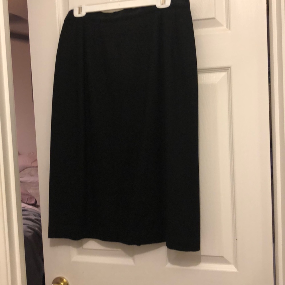 Black wool lined skirt